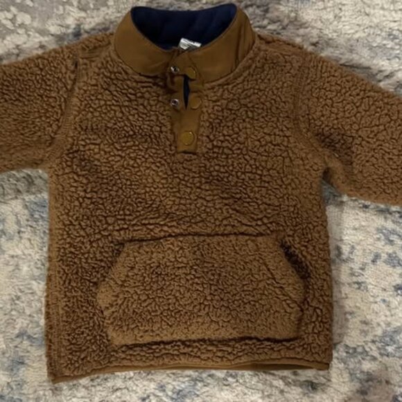 Carter’s Sherpa Pullover 3T Snap Collar Fleece Lined - Picture 1 of 4